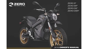 2018 Zero S Zero SR Zero DS and Zero DSR Maintenance & Owners Manual (Reprint) - Picture 1 of 5