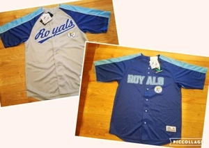 Camiseta de béisbol Kansas City KC Royals Dynasty MLB * L XL azul o gris * Nueva con etiquetas - Imagen 1 de 7