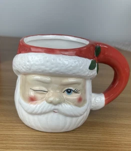 Miracle Winking Santas Mug 10 Ounces Pop Up Bar Holly Christmas In Box - Picture 1 of 17