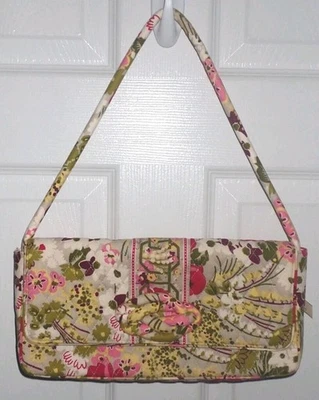 Vera Bradley Knot Just A Clutch “MAKE ME BLUSH” Purse Pinks Greens Purple Floral - Image 1 of 4