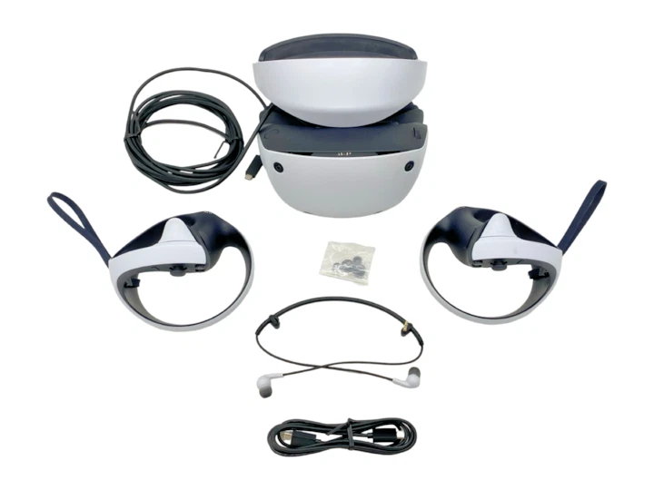 Sony PlayStation PS VR2 Corded Headset & Sense Controllers - White - No Box - VG - Image 1 of 4