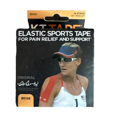 Nueva Cinta Deportiva Elástica Terapéutica KT Kinesiology Negra 14 Tiras de 10" Foto 1 de 4