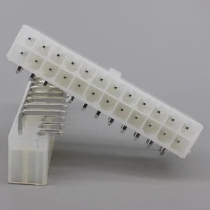 1PCS New 24 Pin 24P Pins ATX L Angled Plug Computer Power Supply PCB Connector - Picture 1 of 1