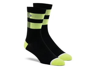 100% - Calcetines Flow - Negro/Amarillo Fluo - L/XL - Imagen 1 de 1