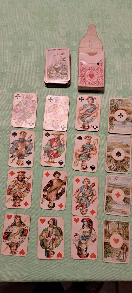 jeu de cartes ancien Dondorf Francfort N 27 - Photo 1/4