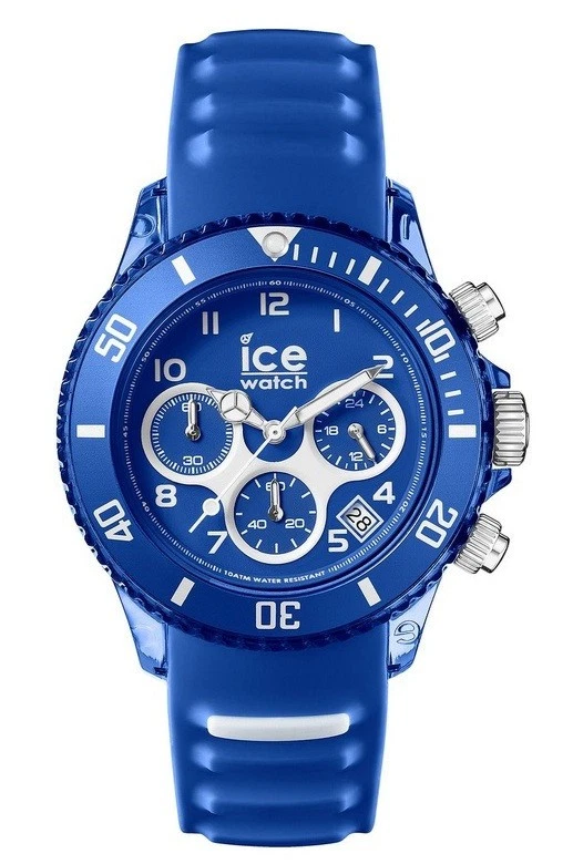 Ice-Watch ICE 012734 Chrono aqua Marine Large Chronograph Silikon blau Neu K12 - Bild 1 von 4