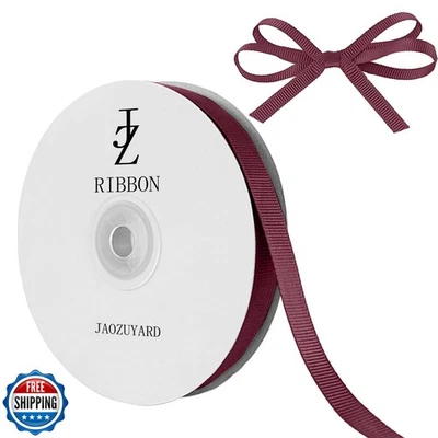 JaoZuyard Burgundy Grosgrain Ribbon 1/2 Inch X 50 Yards Burgundy Grosgrain Ri - Image 1 of 4