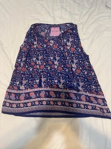 Rose & Rhyme Damen ärmellose Bluse geblümt mit Frontbändern Pullover Gr. 2X neu - Bild 1 von 7