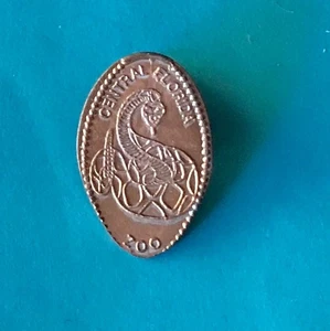 RATTLESNAKE COILED CENTRAL FLORIDA ZOO PRESSED SMASHED ELONGATED PENNY RETIRED - Picture 1 of 1
