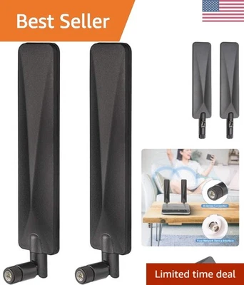 2-Pack 9dBi SMA Male Antennas - Enhance Signal for Outdoor Security Cameras - Image 1 of 4