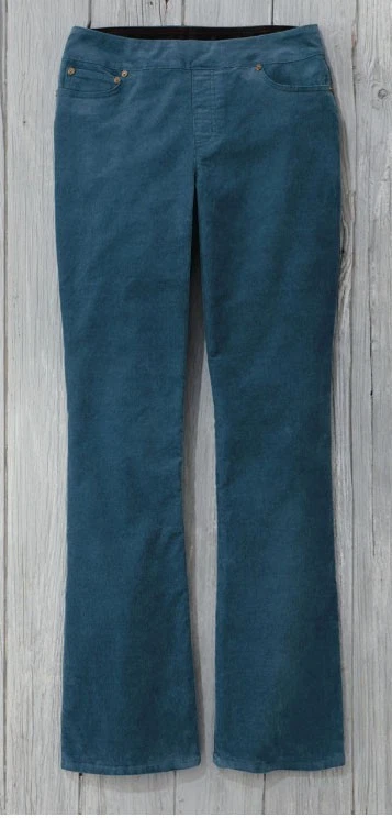 Pantalones de pana Coldwater Creek 22W Pull On Shape Me corte bota talla verde azulado Foto 1 de 1