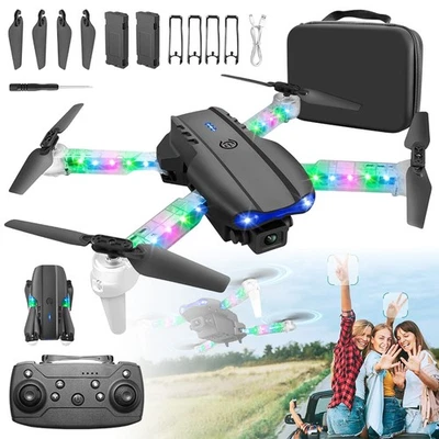 Mini Drone with 2 Cameras HD FPV Foldable RC Quadcopter with WiFi & LED Lights - Image 1 of 4