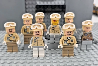 8x Lego Star Wars Minifigure Lot Minifigs Hoth Rebel Officers Luke Soldiers Army - Image 1 of 4