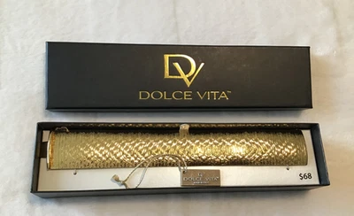 Brazalete Dolce Vita 18k GP textura martillada 7 3/4"--Nuevo en caja Foto 1 de 4