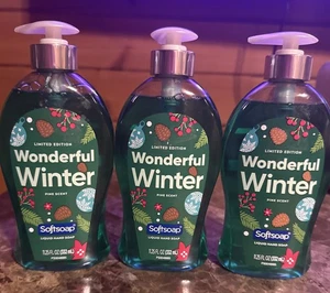Lot of 3 Softsoap Holiday Hand Soap WONDERFUL WINTER Pine Scent Limited Edition - Picture 1 of 1