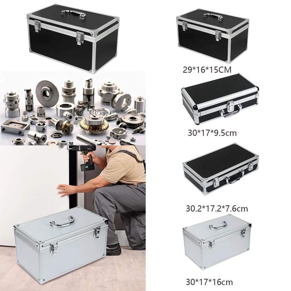 Aluminum Alloy Tool Box Multipurpose Dustproof Professional Hard Case Organizer - Image 1 of 1