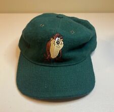 Vintage 1991 Warner Bros. Green TAZ Looney Tunes Wool Blend Snapback Hat Cap