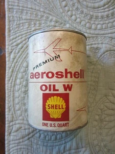 VINTAGE AEROSHELL OIL W AIRPLANE PREMIUM SAE ENGINE OIL - Picture 1 of 4