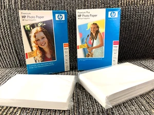 Papier fotograficzny HP Premium Plus 4x6 wysoki połysk (100) i połysk (60 ) Atrament do czytania - Zdjęcie 1 z 2