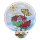 Collapsible Flying Disk Circular Fan Round Pocket Cloth Fan  Kids