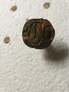 IC26 Round Recessed Vintage Numbered Railroad Steel Nail IC26 - Picture 1 of 5