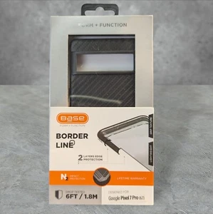 T1. Base Border Line Case for Google Pixel 7 Pro In Black/Carbon Fiber - Picture 1 of 3