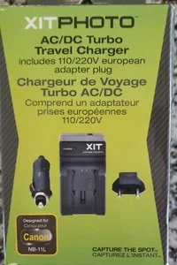 XITPHOTO AC/DC Turbo Travel Charger for Cannon Camera NB-11L - Picture 1 of 6