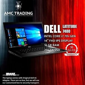 Dell Latitude 7480 14” (256GB SSD, Intel Core i7-7600U, 16GB) Fast DHL express..
