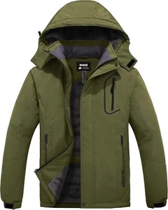 Skieer Men's Mountain Waterproof Ski Jacket Winter Rain Jacket Warm Fleece Snow - Picture 1 of 13