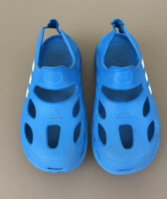 Adidas Boys Sandals Uk 2 Children Kids Blue Closed Toe Summer Beach Casual Shoes - Image 1 of 4