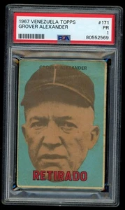 1967 Topps Venezuelan Retirado #171 Grover Alexander Venezuela PSA 1 CLEAN - Picture 1 of 2