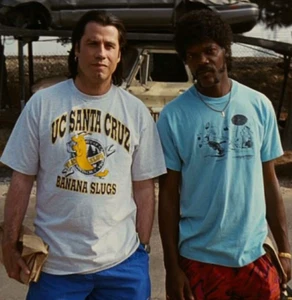 Camiseta Pulp Fiction, Krazy Kat Jules, UC Santa Cruz Jules Winnfield Vincent Vega - Imagen 1 de 5