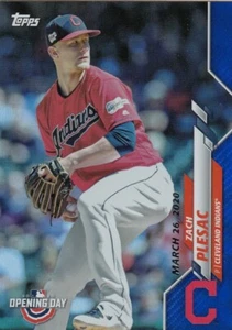 2020 Topps Opening Day ZACH PLESAC Blue Foil #92 Indians QTY Avail - Picture 1 of 1