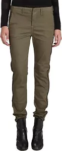 Jeans esercito Ollie verde straccio taglia 25 bordo pelle di agnello skinny - Foto 1 di 7