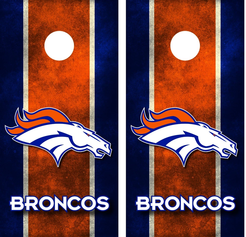 MILLER GRAPHICS Denver Broncos Cornhole Board Decal Wrap Wraps