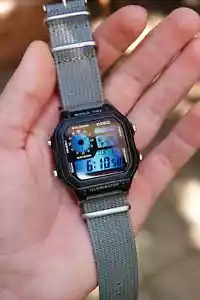 Casio Custom Hydro Mod Royale AE-1200 Polar Blue 22mm Watch Blue Gradient Screen - Picture 1 of 10