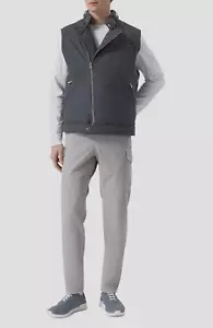 NWT $4995 Brunello Cucinelli Men's 100% Wool Goose Down Moto Puffer Vest M A252 - Picture 1 of 12
