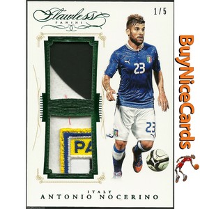 2016 Antonio Nocerino Panini Flawless Emerald Green Dual Match Worn Patch #1/5