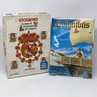 Task Force Games Viceroys (1986) & Expansion Set 1: Columbus (1992) - No Dice - Image 1 of 4