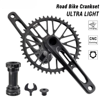 170/175mm Gravel ROAD MTB Bicycle Cranks Arms Bicycle Crankset Chainring 50-34T - Image 1 of 4
