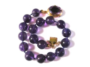 Bracciale In Amatista Con Chiusura In Oro 750, 27,09 G - Imagen 1 de 4