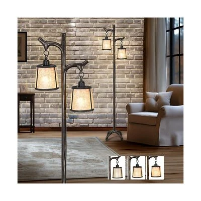 68" Farmhouse Floor Lamp with Mica Shade for Living Room,Modern Industrial Vi... - Image 1 of 4
