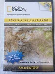 2007 National Geographic TOPO Mapping Software Denver & The Front Range - Picture 1 of 6