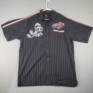 Lot 29 Men's Shirt L Black Red Pin Stripe Marvin The Martian W Gun Twenty Nine - Picture 1 of 9