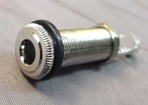 ENDSTIFT ZYLINDERBUCHSE FÜR GITARRE große Klemme - NICKEL - Bild 1 von 2