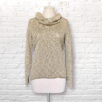 Suéter KENSIE Cuello Capucha Relajado Cuello Alto Tejido Apretado Acogedor Suave Pequeño Amarillo Foto 1 de 4