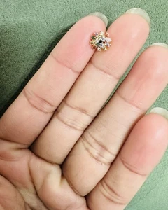 Anillo de nariz chapado en oro con pasador étnico indio en forma de L 1 pieza - Imagen 1 de 2