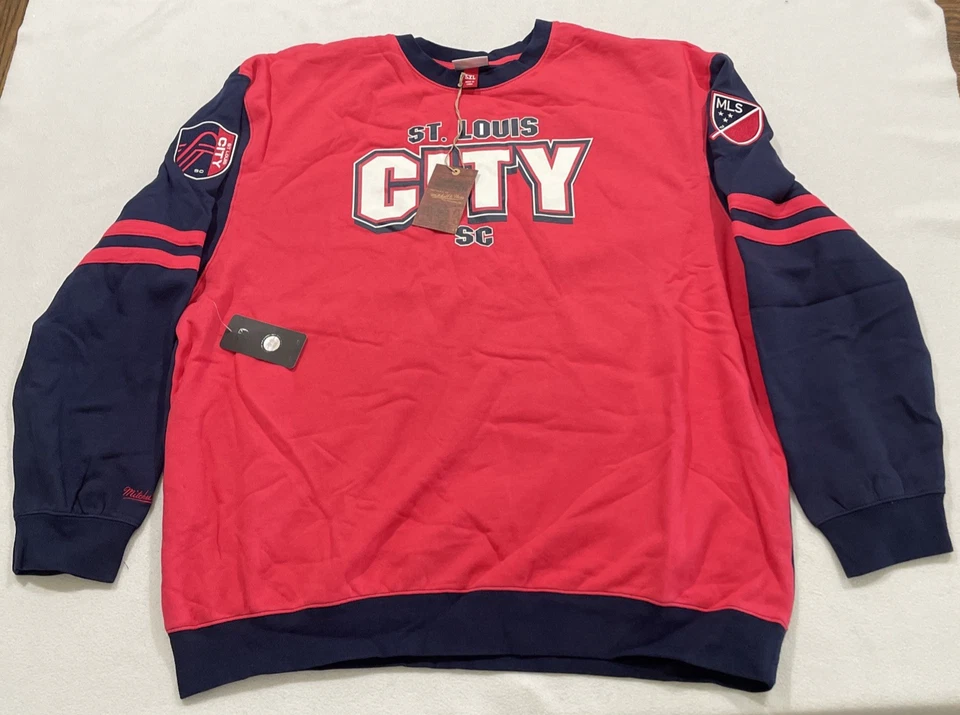 Mitchell & Ness MLS St Louis City SC All Over 2.0 Crewneck 5XL 110$ NWT - Image 1 of 4