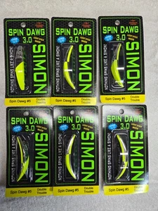 6 paquetes, Hawken Simon Spin Dawg 3.0 #5 Double Trouble SSD30005, NUEVO - Imagen 1 de 4