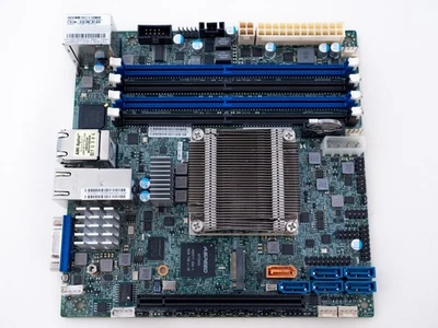 Placa madre de servidor Supermicro X10SDV-12C-TLN4F Xeon D-1557 12 núcleos 10 GbE ITX Foto 1 de 2